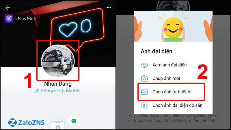 Các bước thay đổi ảnh đại diện trên Zalo