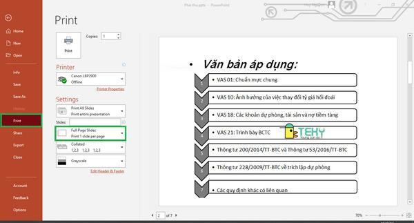 Cách in slide trong powerpoint bạn cần nắm chắc trong lòng bàn tay