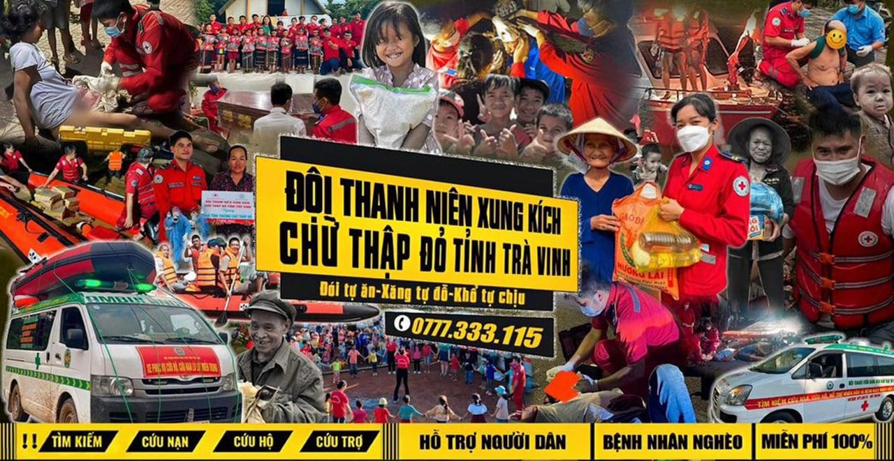 Đội thanh niên xung kích chữ thập đỏ Trà Vinh hoạt động gần 10 năm, hỗ trợ hàng nghìn trường hợp khẩn cấp bị tai nạn, đuối nước - Ảnh: Nhân vật cung cấp