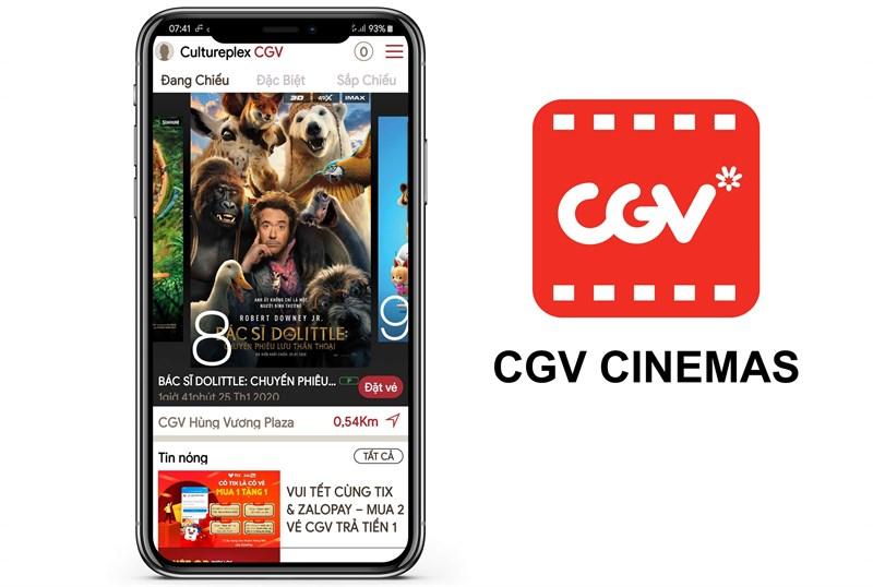 CGV Cinemas - Ứng dụng đặt vé xem phim của CGV