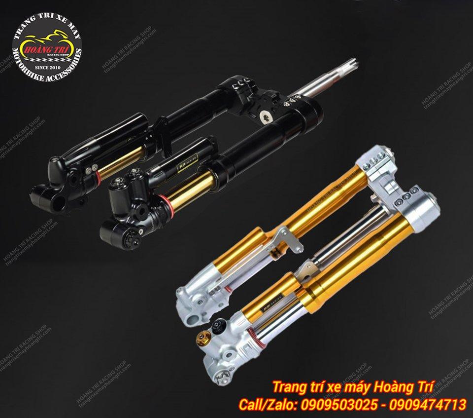 Có 2 màu sắc cho bạn lựa chọn: Phuộc Upside Down chính hãng Racing Boy full đen ty vàng và Phuộc Upside Down chính hãng Racing Boy full gold ty trắng