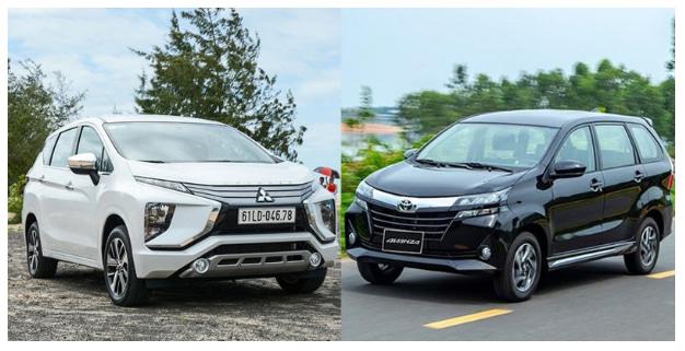 Hình ảnh xe Mitsubishi Xpander và Toyota Avanza