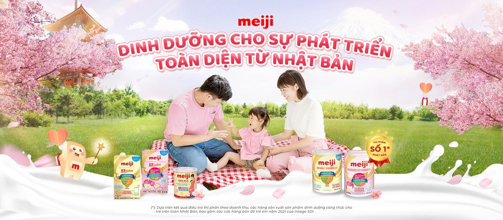 Sữa bột Meiji Nhật chính hãng nhạt mát như sữa mẹ