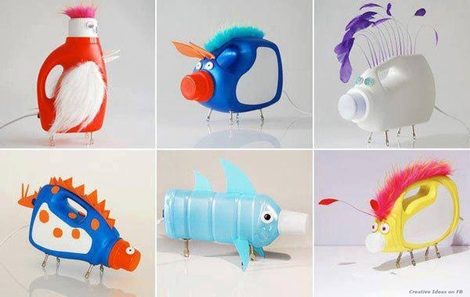 Những loài động vật được sáng tạo từ chai nhựa.
