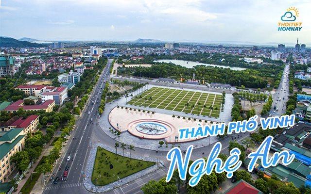 Quang cảnh thành phố Vinh từ góc nhìn trên cao 