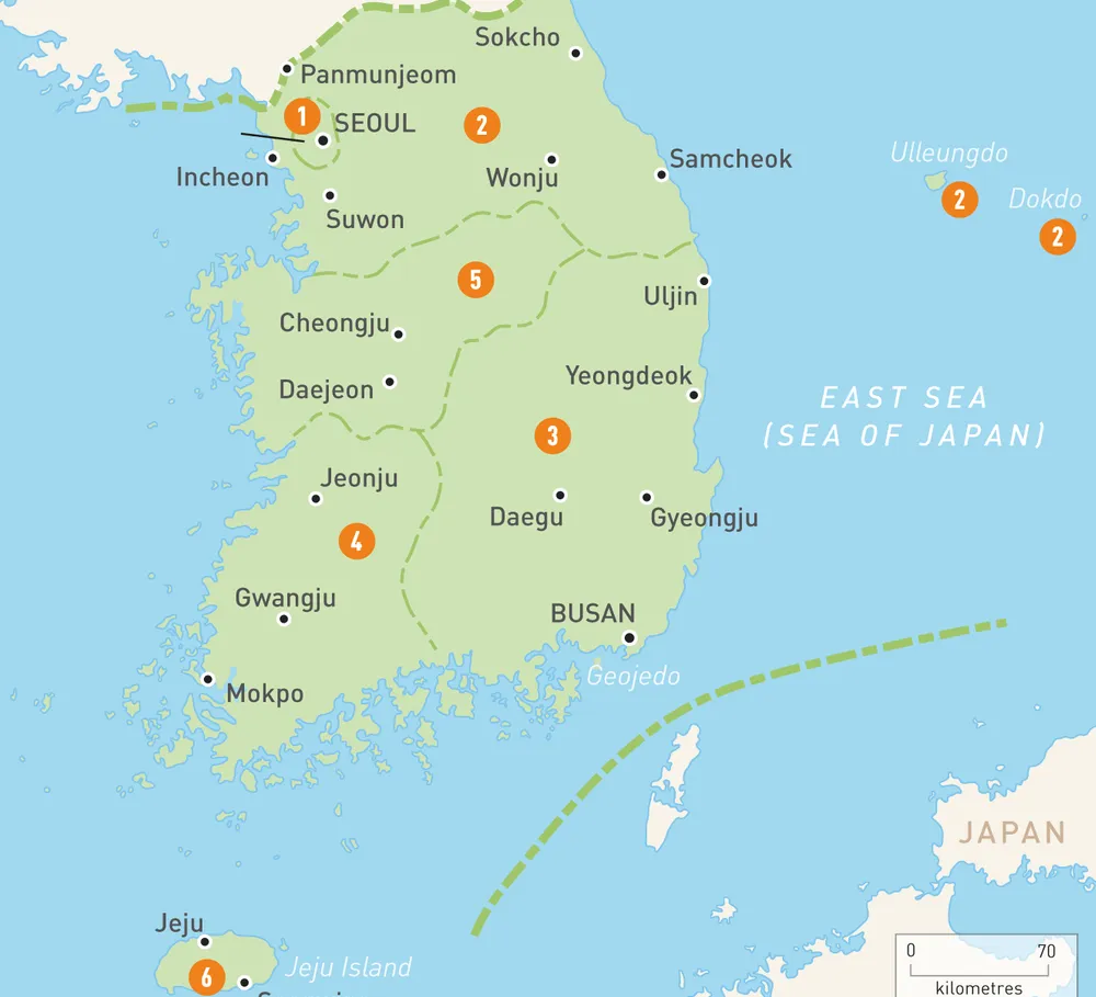Phân chia các tỉnh của Hàn Quốc ngày nay