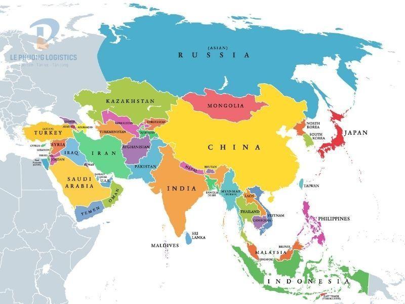 Trung Quốc thuộc châu lục nào? và giáp với những nước nào