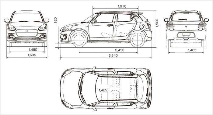 Đánh giá xe Suzuki Swift 2017: Kích thước tổng thể của xe vẫn không thay đổi 1