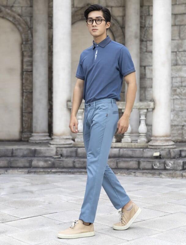 Quần kaki phối áo polo outfit cực sành điệu cho các chàng