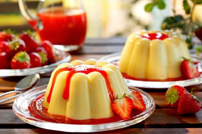 Cách làm pudding trứng bằng bột pudding hương trứng