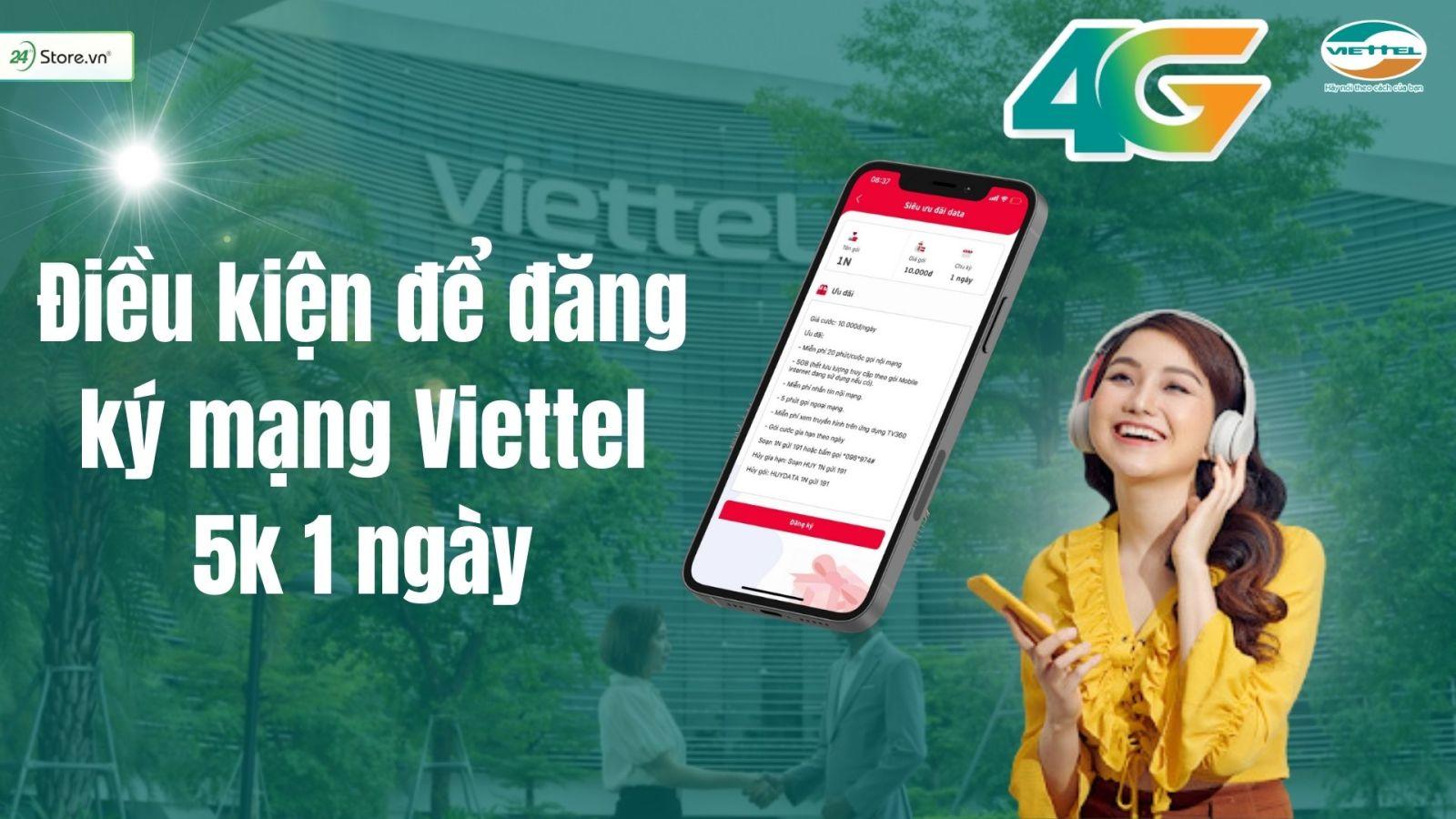 Cách đăng ký mạng Viettel 5k 1 ngày