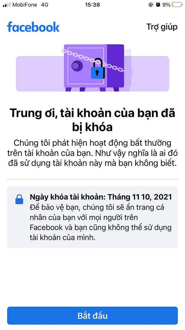 Cách mở khóa tài khoản Facebook bị vô hiệu hóa