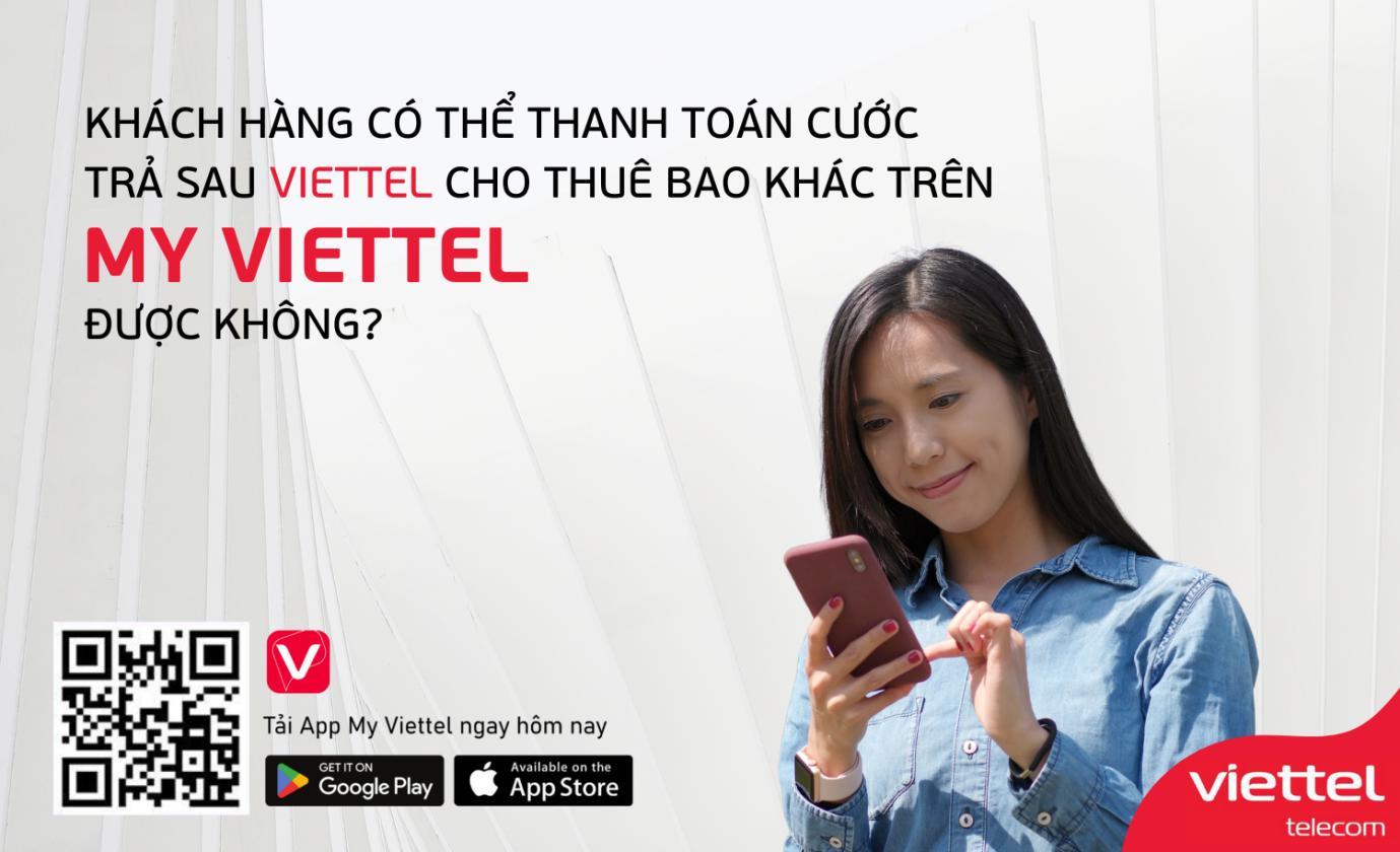 Khách hàng có thể thanh toán cước di động trả sau Viettel cho thuê bao khác trên My Viettel được không?