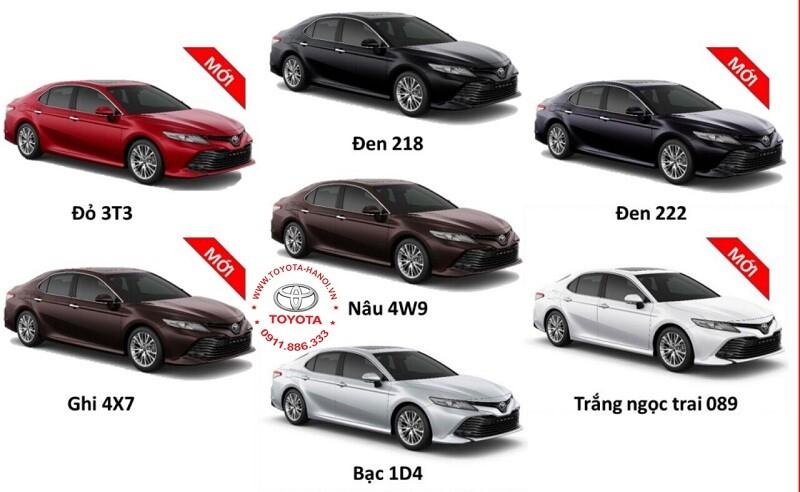 Bảng màu xe Toyota Camry 2022