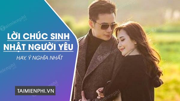 Những lời chúc sinh nhật ngọt ngào nhất dành cho người yêu