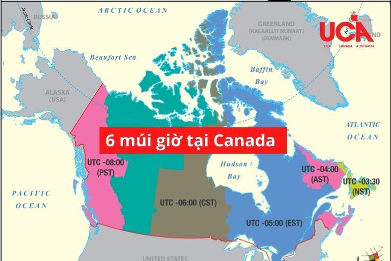 6 múi giờ tại Canada