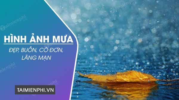 Tổng hợp Hình ảnh mưa rơi buồn, đẹp, lãng mạn nhất