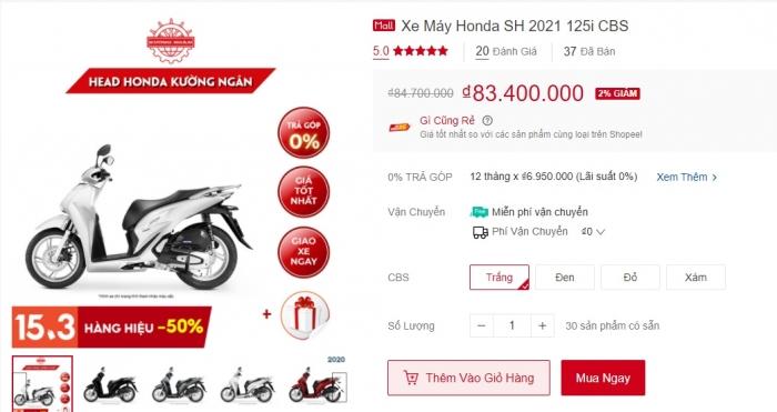 Giá xe Honda SH 125i 2021 bất ngờ giảm sốc đầu tháng 3: Cơ hội cực hot, khách Việt chốt đơn gấp!