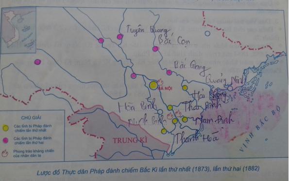 Giải Tập bản đồ Lịch Sử 8 bài 25: Kháng chiến lan rộng ra toàn quốc (1873 - 1884)