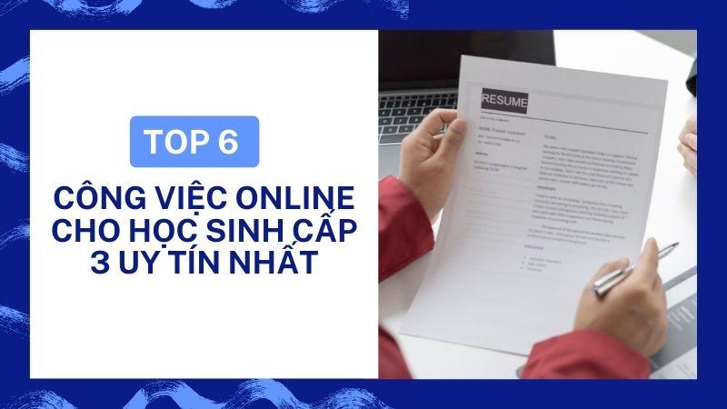 công việc online cho học sinh cấp 3