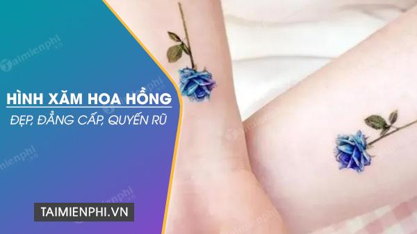 Những hình xăm hoa hồng đẹp và nhỏ xinh trên tay, ngực, vai cho cả nam và nữ