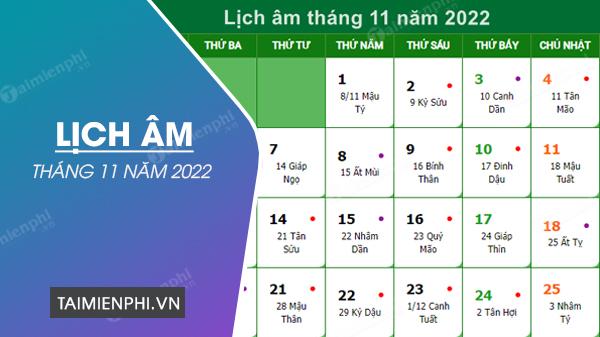 Lịch Âm tháng 11 năm 2022: Ngày lựa chọn xuất hành, khai trương