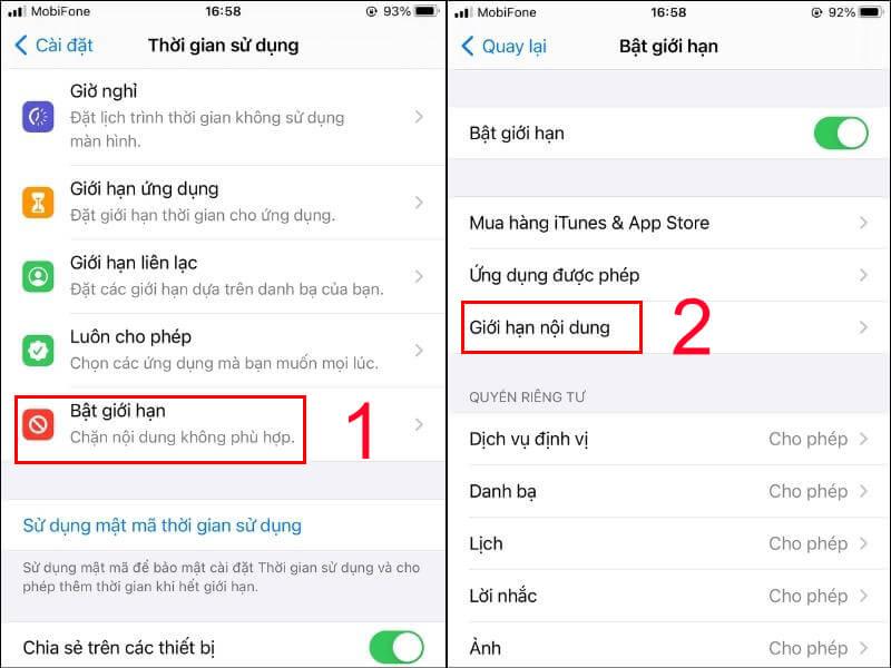 Chặn Web trên Chrome iPhone