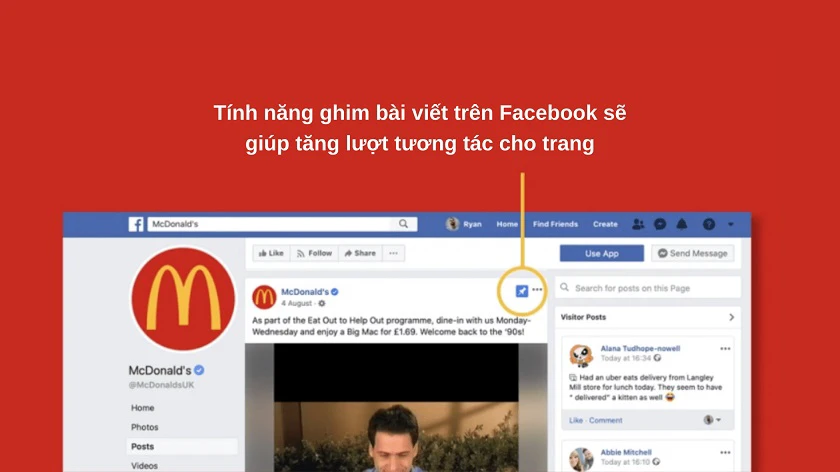 cách ghim bài viết trên trang cá nhân facebook