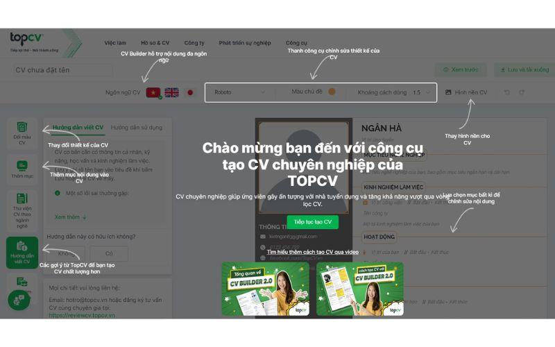 TopCV - công cụ tạo CV chuyên nghiệp, tiện lợi