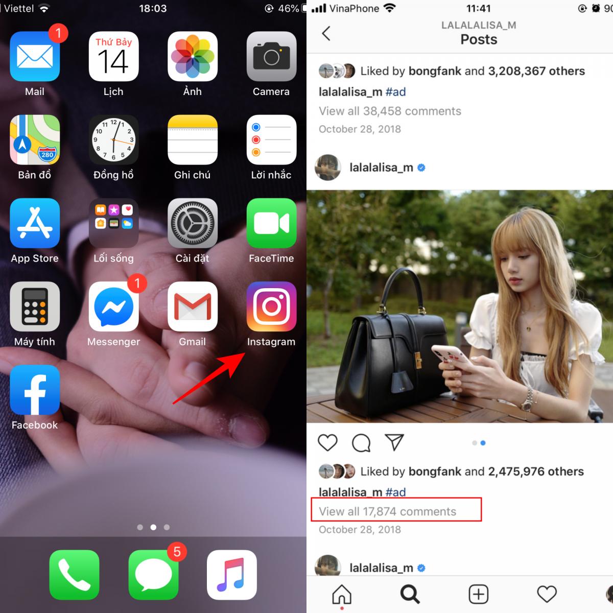 cách bình luận bằng ảnh gif trên instagram