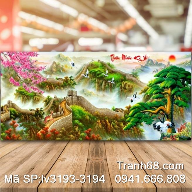 Tranh thêu chữ thập phong cảnh Thiên Nhiên kì vĩ lv3193