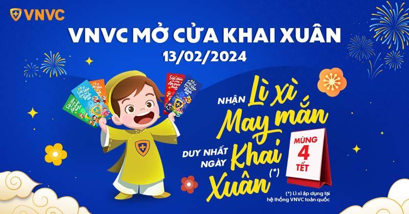 VNVC khai xuân, rước lộc mùng 4 Tết: Tặng ngàn bao lì xì