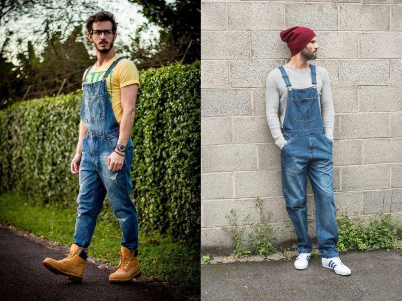 12 cách phối đồ với quần yếm nam vintage thời trang nhất