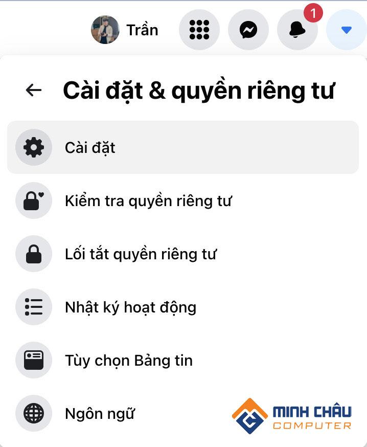 Cách đổi ngôn ngữ trên facebook bằng máy tính