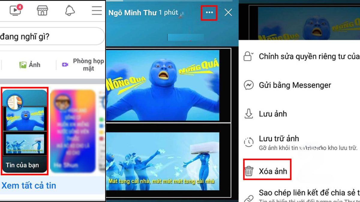 Cách xóa story mới đăng 24h trên Facebook