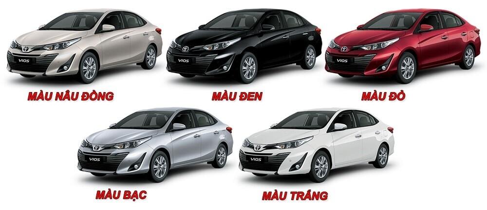 Bảng màu xe Toyota Vios G