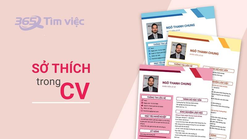 Sở thích trong cv có tác dụng như thế nào