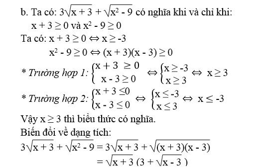 Giải SBT Toán 9 bài 3: Liên hệ giữa phép nhân và phép khai phương