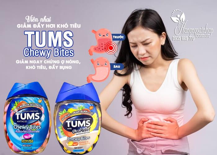 Thực phẩm chức năng Viên nhai giảm đầy hơi khó tiêu Tums Chewy Bites của Mỹ