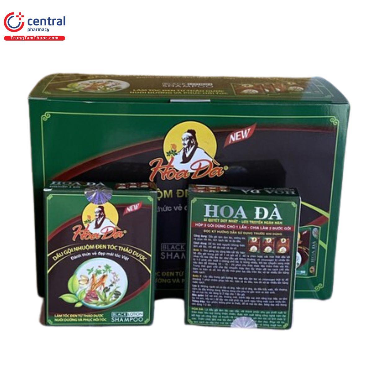 Dầu gội nhuộm đen tóc thảo dược Hoa Đà