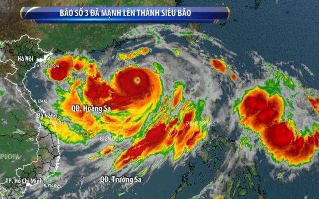 Bão số 3 đạt cường độ gió mạnh nhất trong ngày 07/9