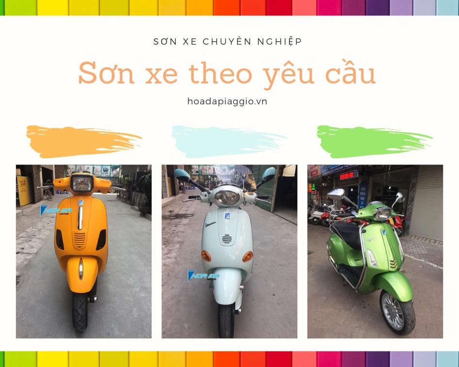 Sơn xe Vespa màu gì để thời thượng, cá tính và nổi bật