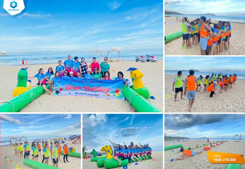 Tổ chức hoạt động team building tại biển Phan Thiết cho bệnh viện 175 - Khoa dược