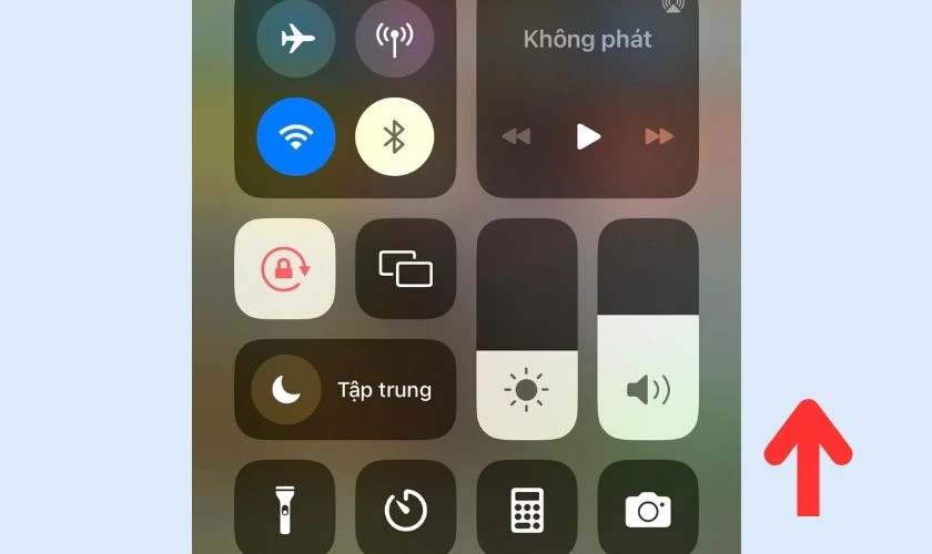 Cách chỉnh xoay màn hình iPhone qua Control Center