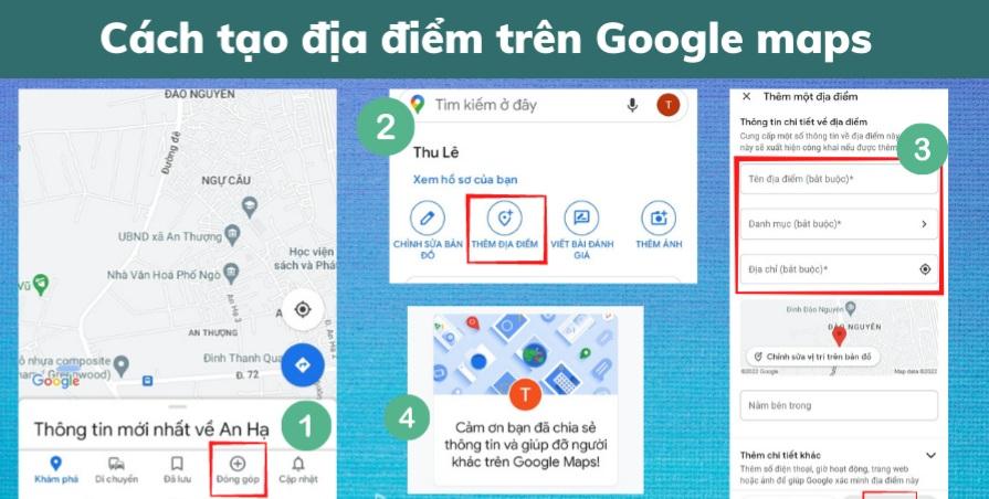 Hướng dẫn cách thêm và tạo địa điểm trên google map trên máy tính, điện thoại nhanh nhất