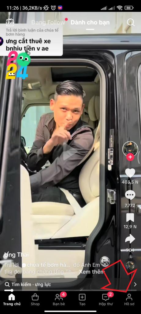 Trong ứng Dụng Tiktok Nhấn Vào Hồ Sơ Của Bạn