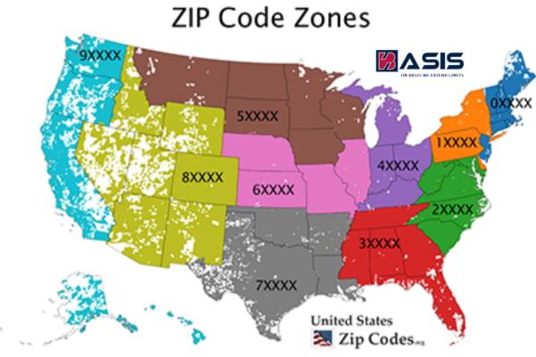 mã zip hoa kỳ zip code