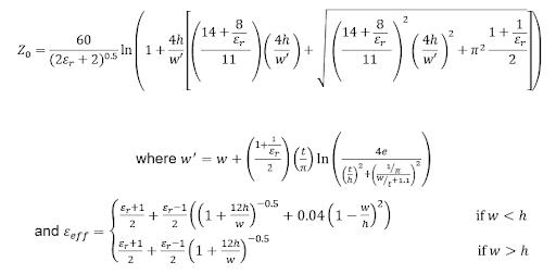PCB trace inductance and impedance from Hartley’s equations