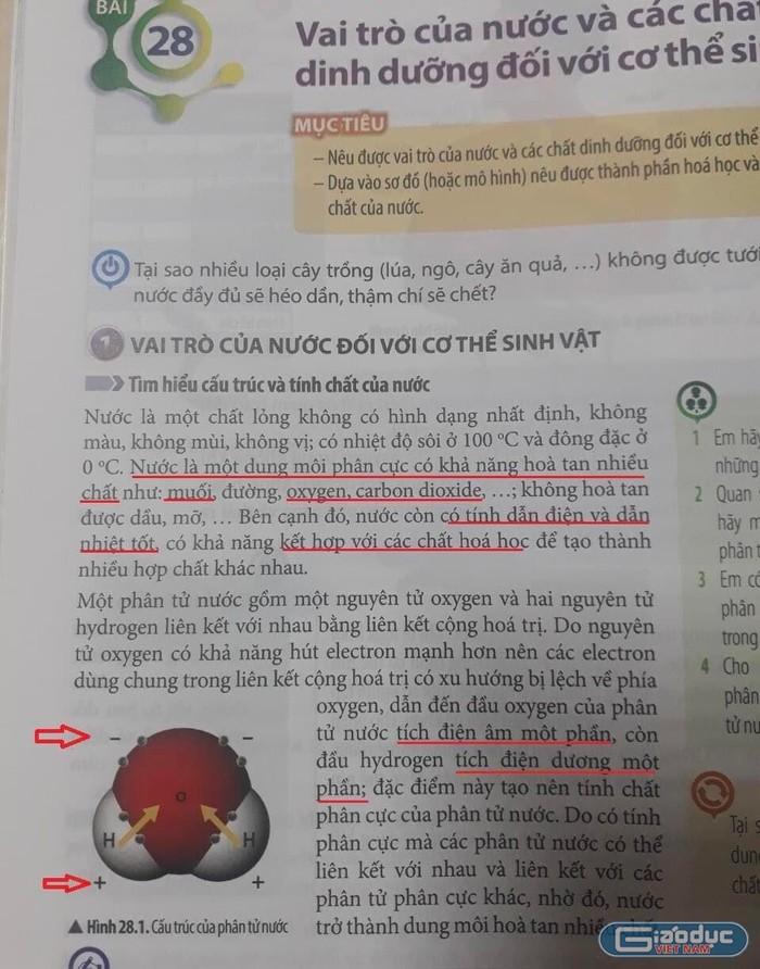 Nội dung bài học trong sách Khoa học tự nhiên 7. (Nguồn ảnh:Lưu Huỳnh Vạn Long)