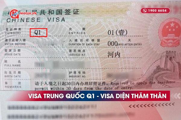 Visa thăm thân Trung Quốc - Visa Q1